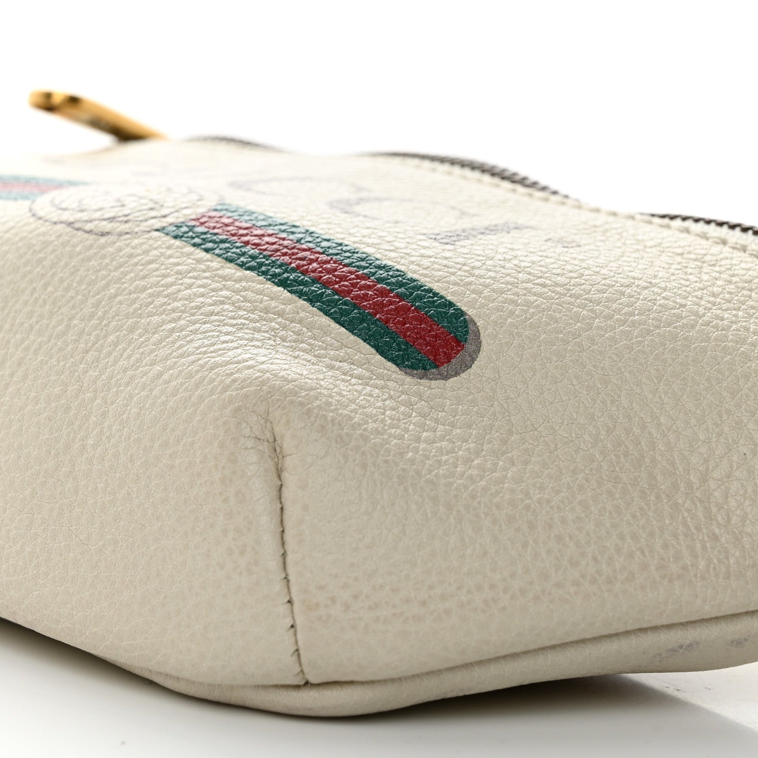 Gucci Grained Calfskin Small Logo Belt Bag White 10 of 11