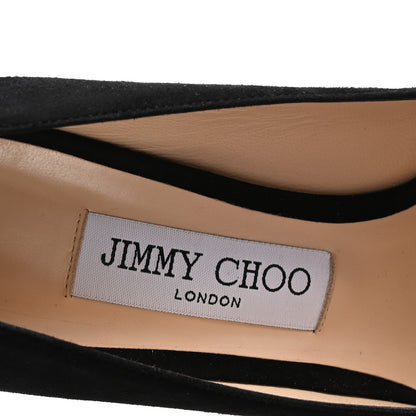 Jimmy Choo Suede Romy 100 Pumps 37.5 Black 7 of 8