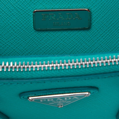 Prada Saffiano Lux Mini Galleria Double Zip Tote Giada 6 of 7