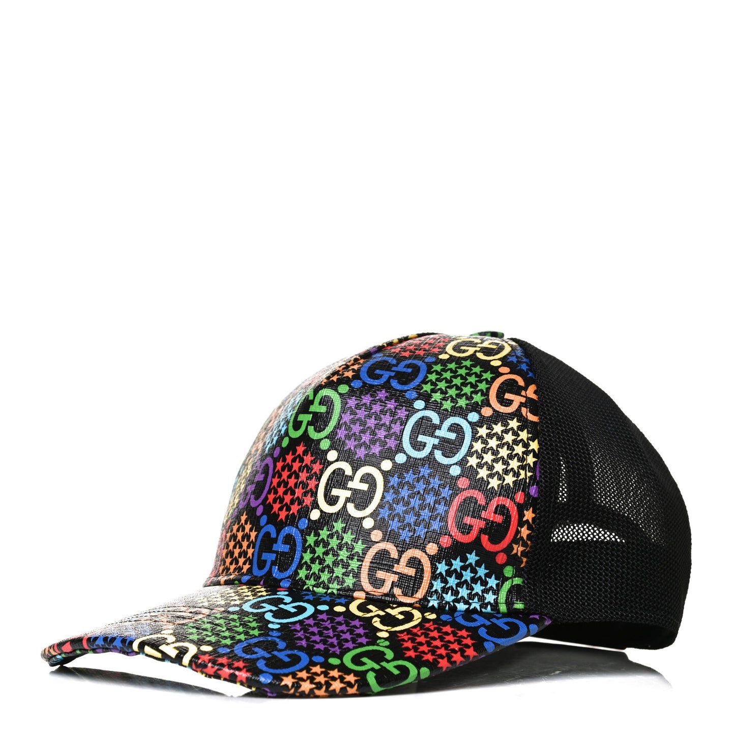 GG Supreme Monogram Psychedelic Baseball Hat M 58 Black