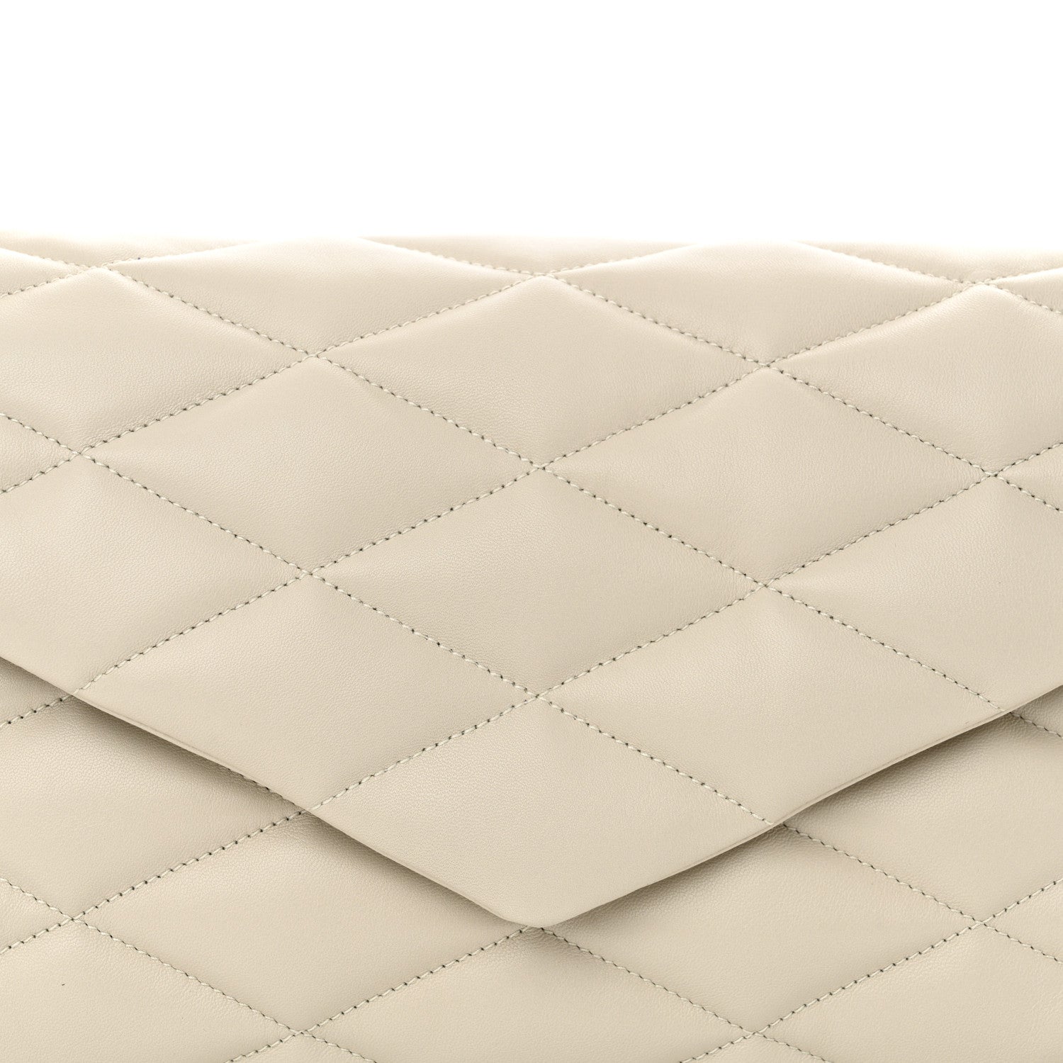 Saint Laurent Lambskin Quilted Sade Puffer Envelope Clutch 6 of 9