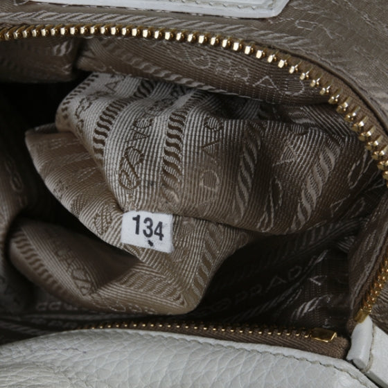 Prada Jacquard Canvas Logo Studded Tote 15 of 15