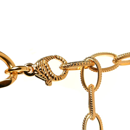 Gucci Resin Cross Necklace Gold Green 4 of 5