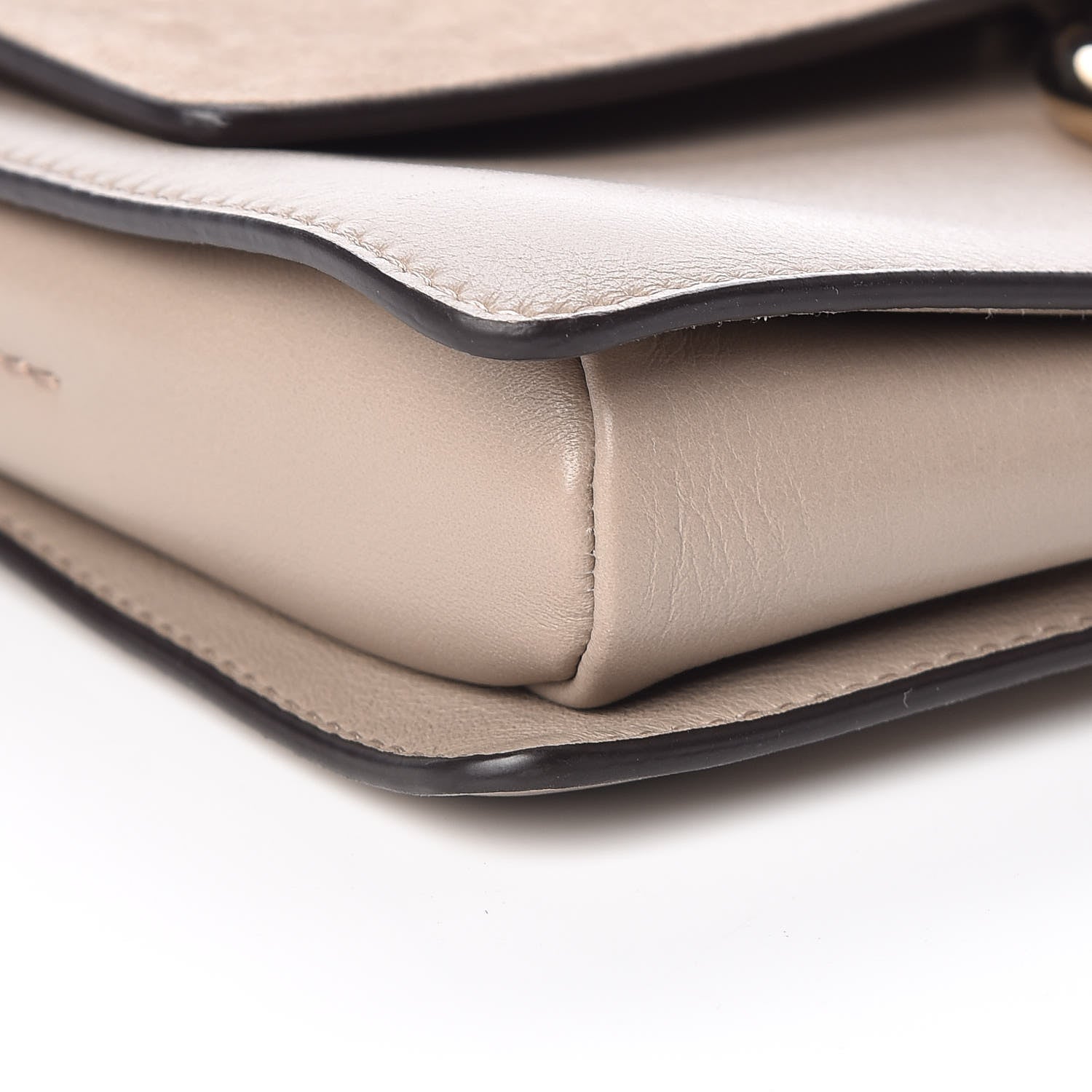 Chloe Suede Calfskin Small Faye Shoulder Bag Motty Grey 7 of 8
