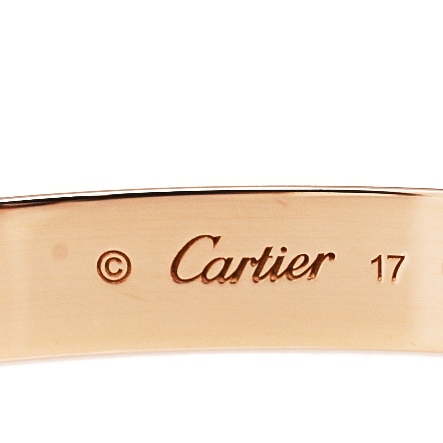 Cartier 18K Pink Gold LOVE Cuff Bracelet 17 3 of 5