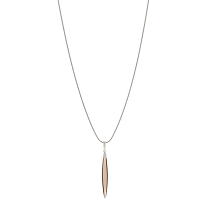 Tiffany 18K White Gold Smoky Quartz Feather Pendant Necklace 1 of 3