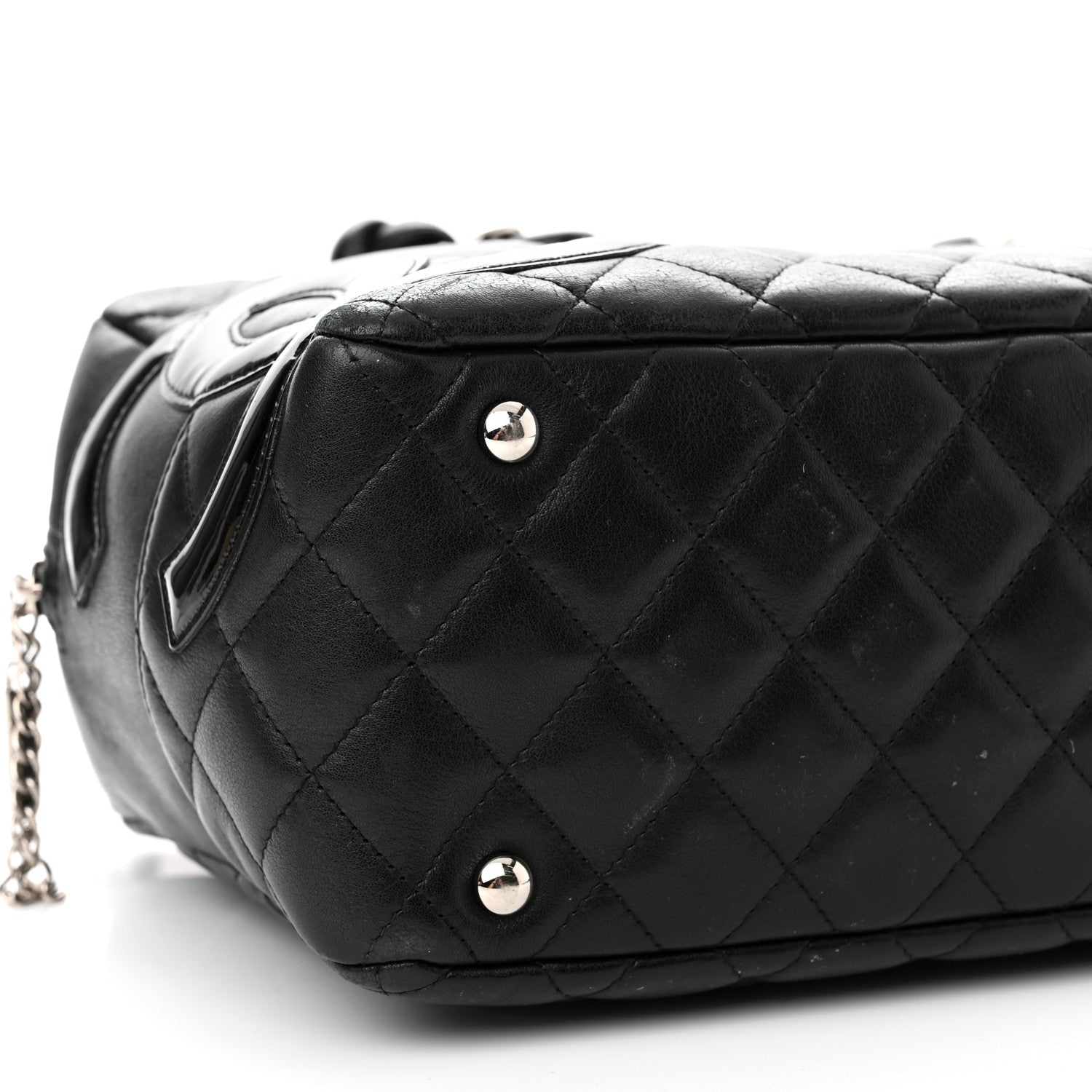 Chanel Calfskin Quilted Large Cambon Bowler Black 9 of 12