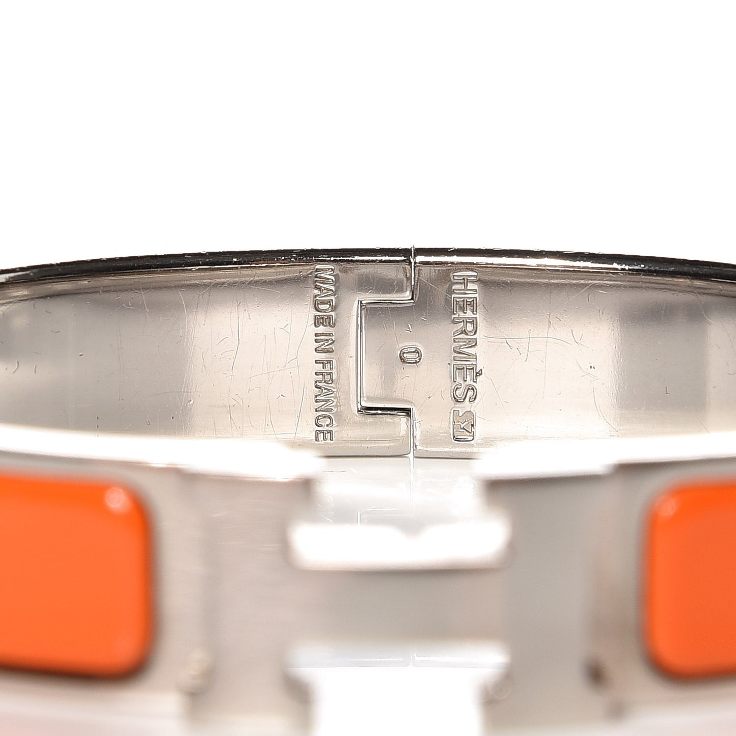 Enamel Narrow Clic Clac H Bracelet PM Orange