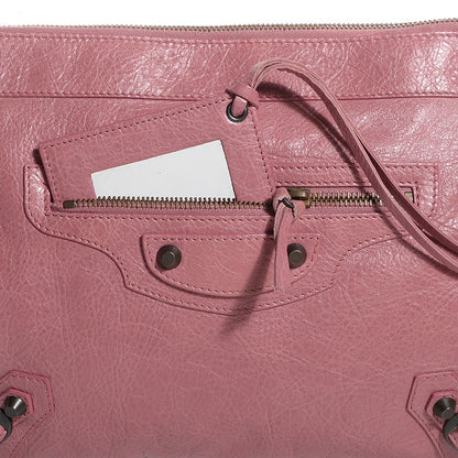 Balenciaga Agneau Classic Hardware Flat Handle Clutch Rose Bruyere 10 of 12