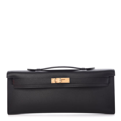 Hermes Swift Kelly Cut Clutch Pochette Black 1 of 9