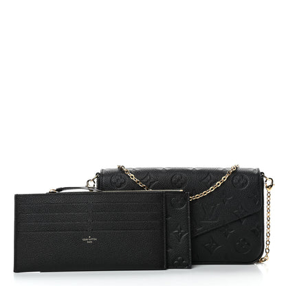 Louis Vuitton Empreinte Pochette Felicie Chain Wallet Black 2 of 5