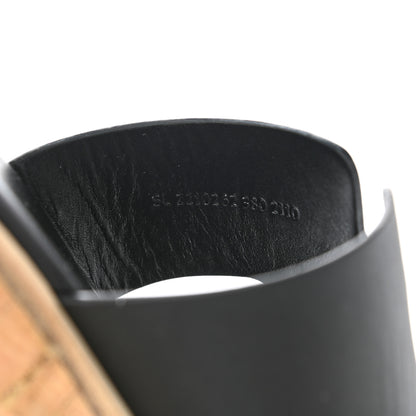 Hermes Calfskin Cork Eze 30 Sandals 38 Black 8 of 10