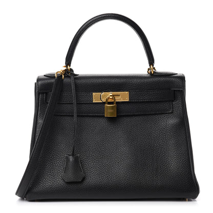 Hermes Togo Kelly Retourne 28 Black 1 of 14