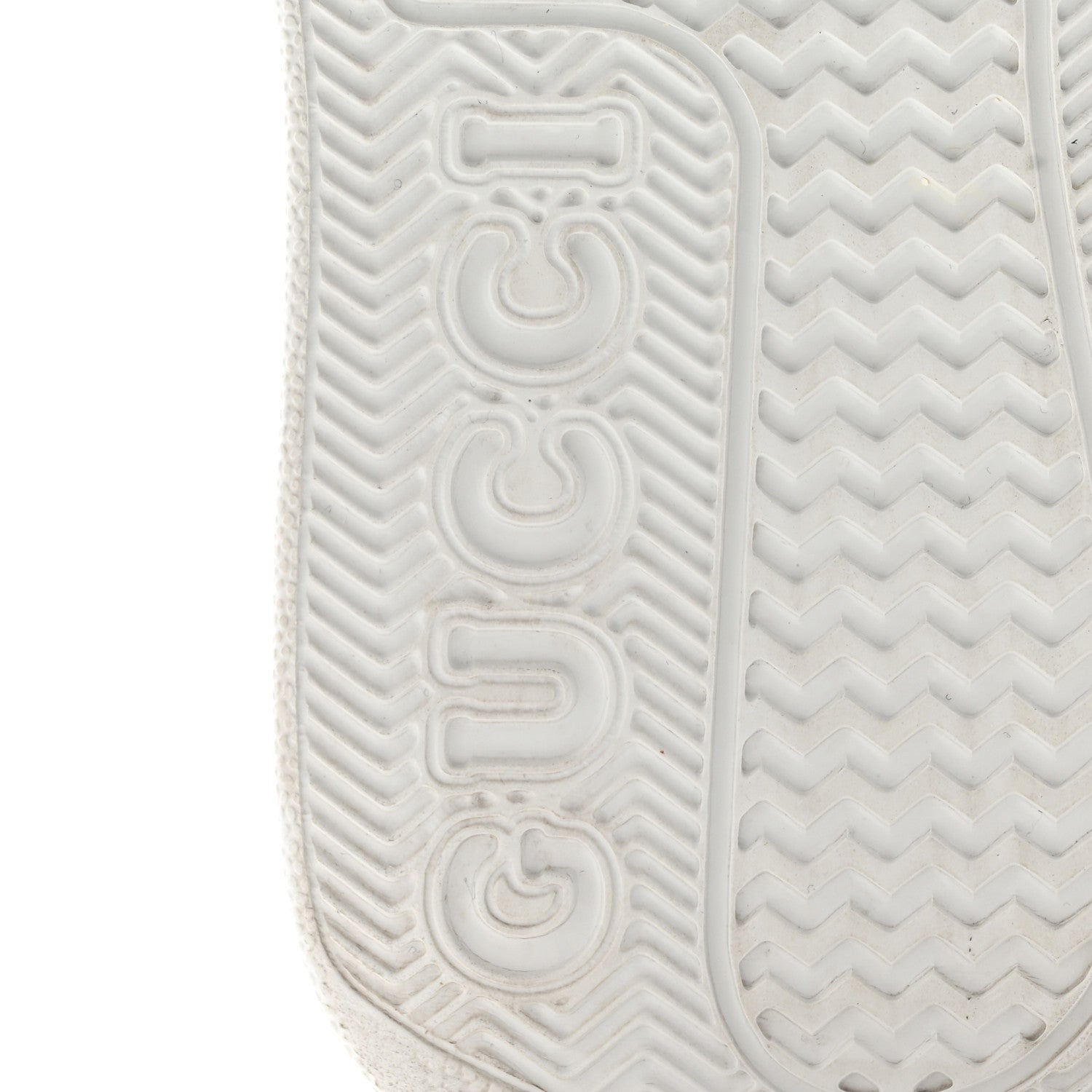 Gucci Calfskin Web Perforated Womens Platform 55mm Sneakers 38.5 White Bright Splash 10 of 14
