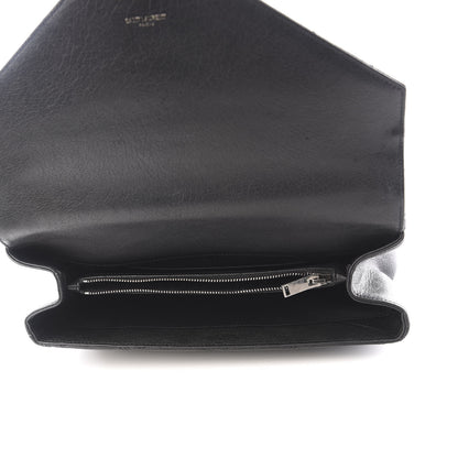 Saint Laurent Calfskin Matelasse Diamond Quilted Monogram Large College Bag Black 4 of 9