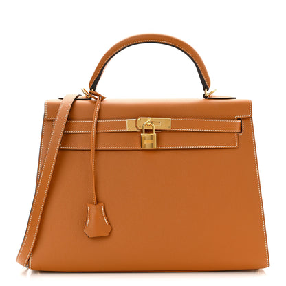 Hermes Epsom Kelly Sellier 32 Gold 1 of 10