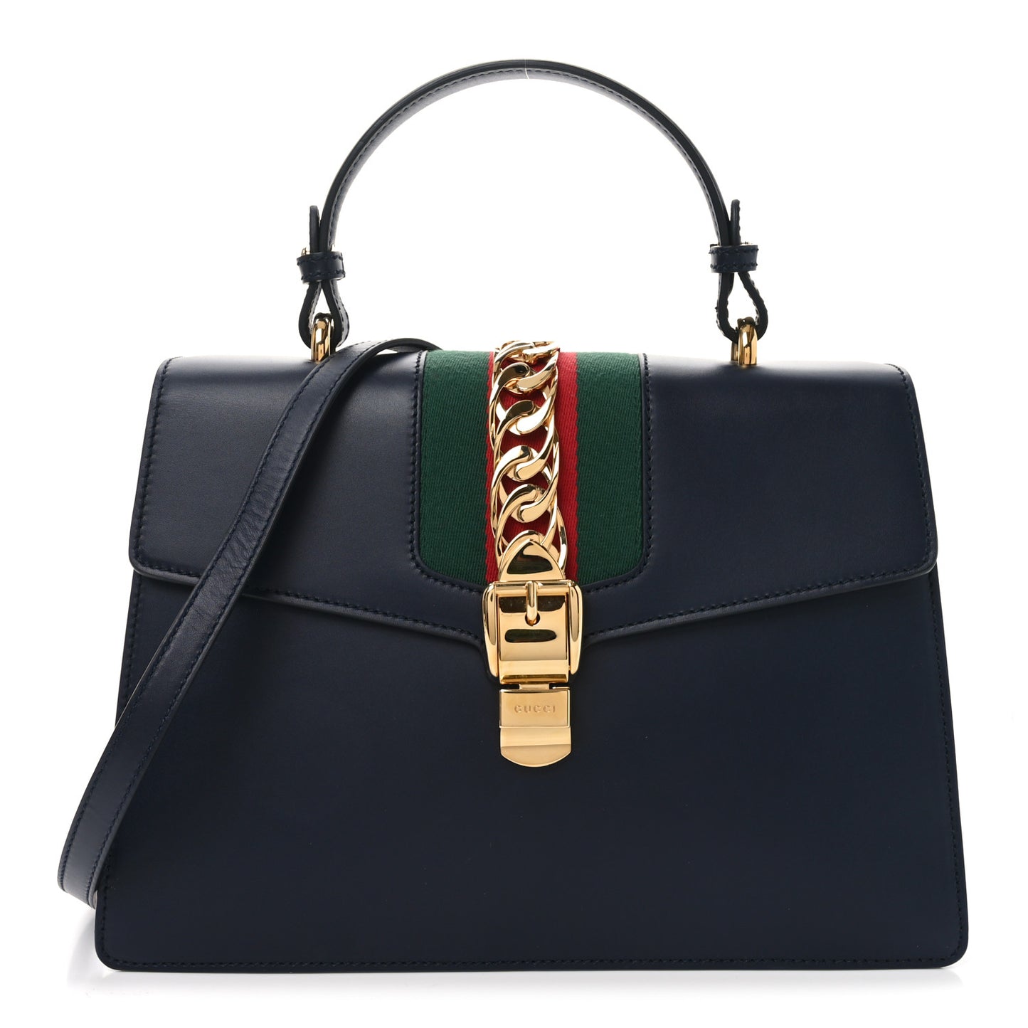 Calfskin Medium Sylvie Top Handle Bag Blue