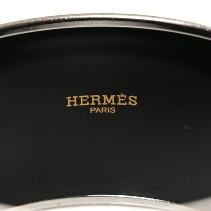 Hermes Enamel Printed Grand Apparat Extra Wide Bracelet 65 Black 4 of 5