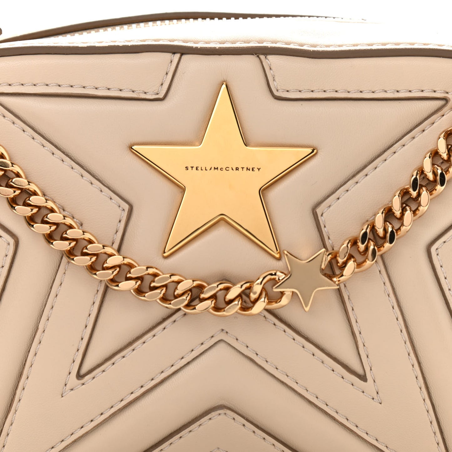 Eco Alter Nappa Star Patch Shoulder Bag Cream