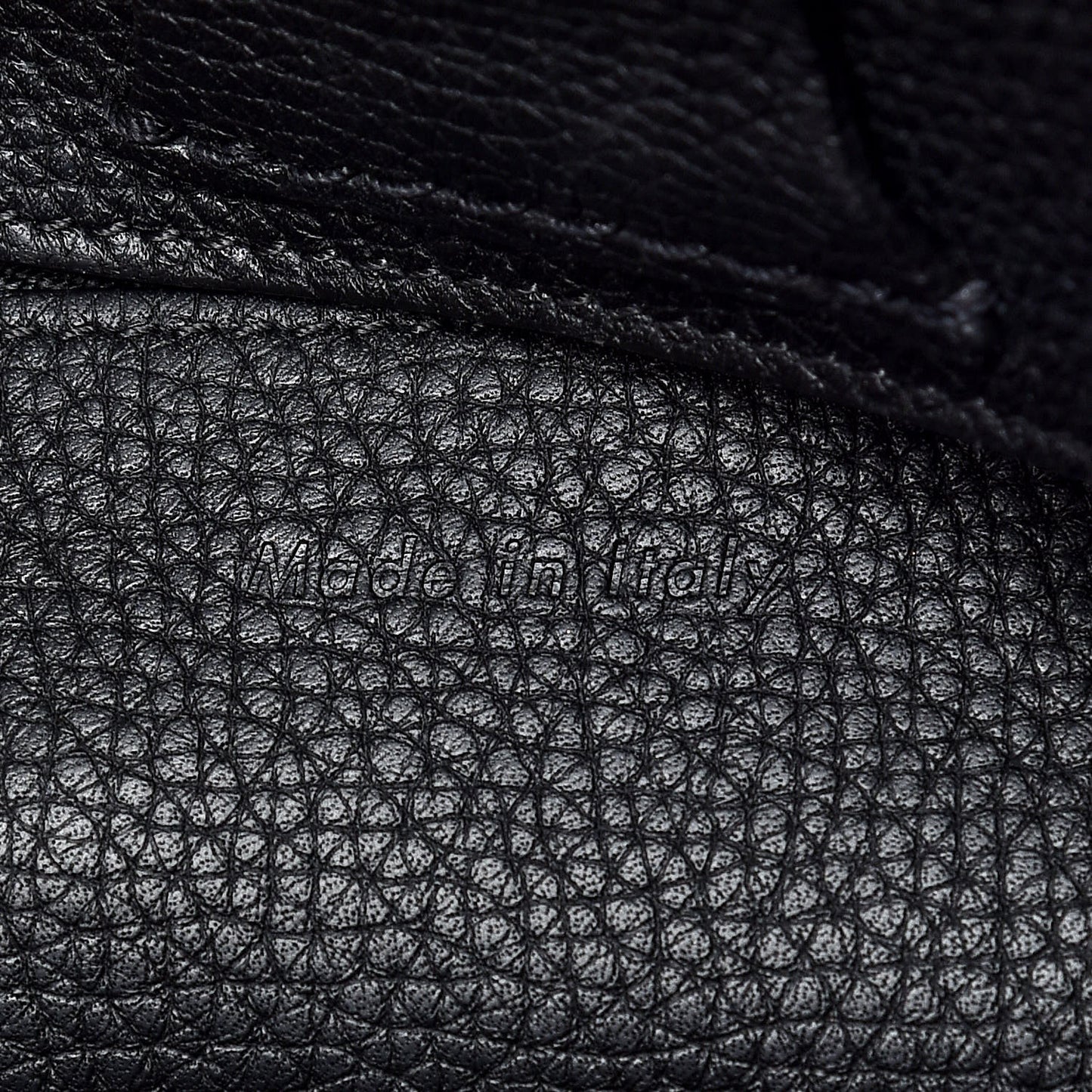 Supple Grained Calfskin Small Big Bag Black