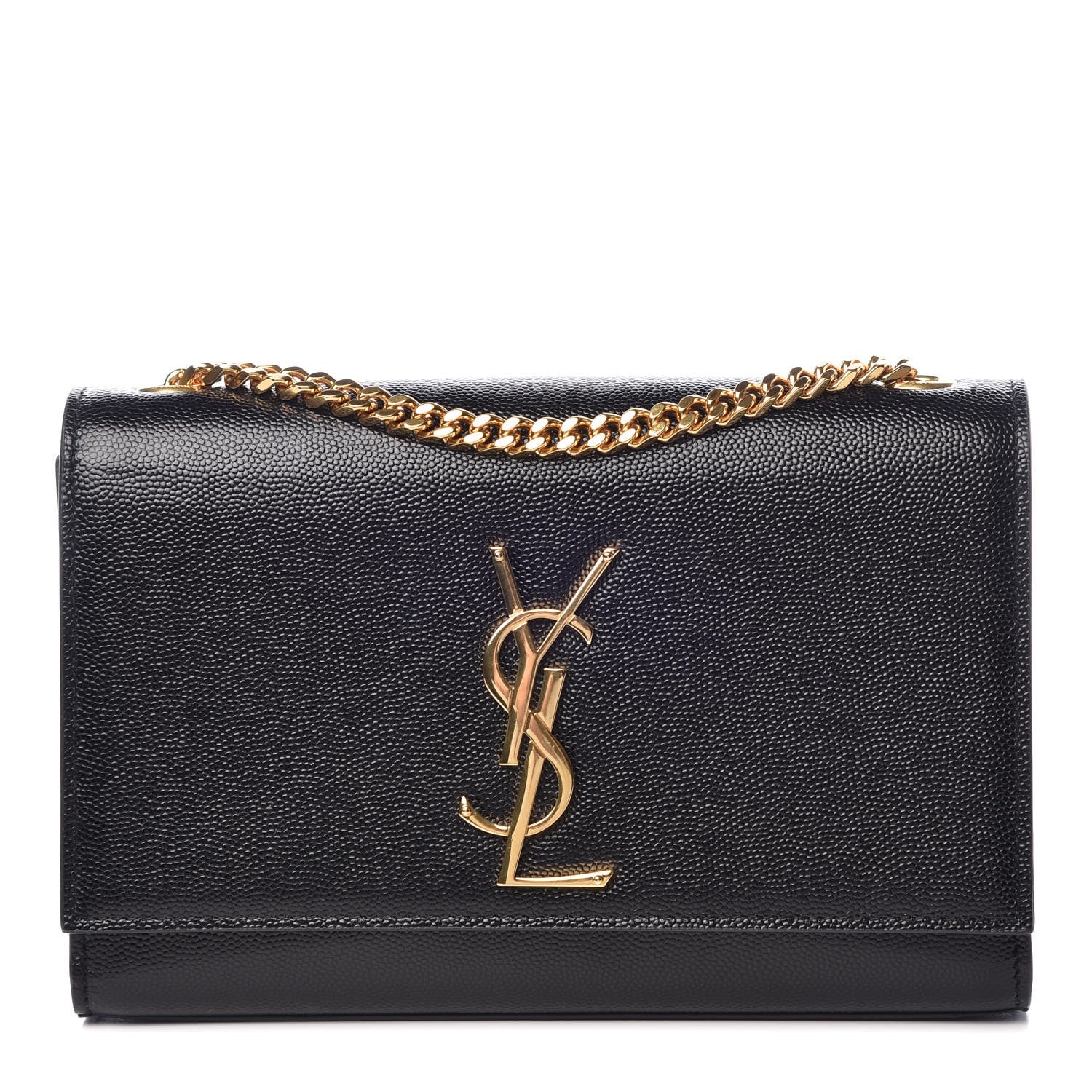 Saint Laurent Grain De Poudre Small Monogram Kate Satchel Black 1 of 9