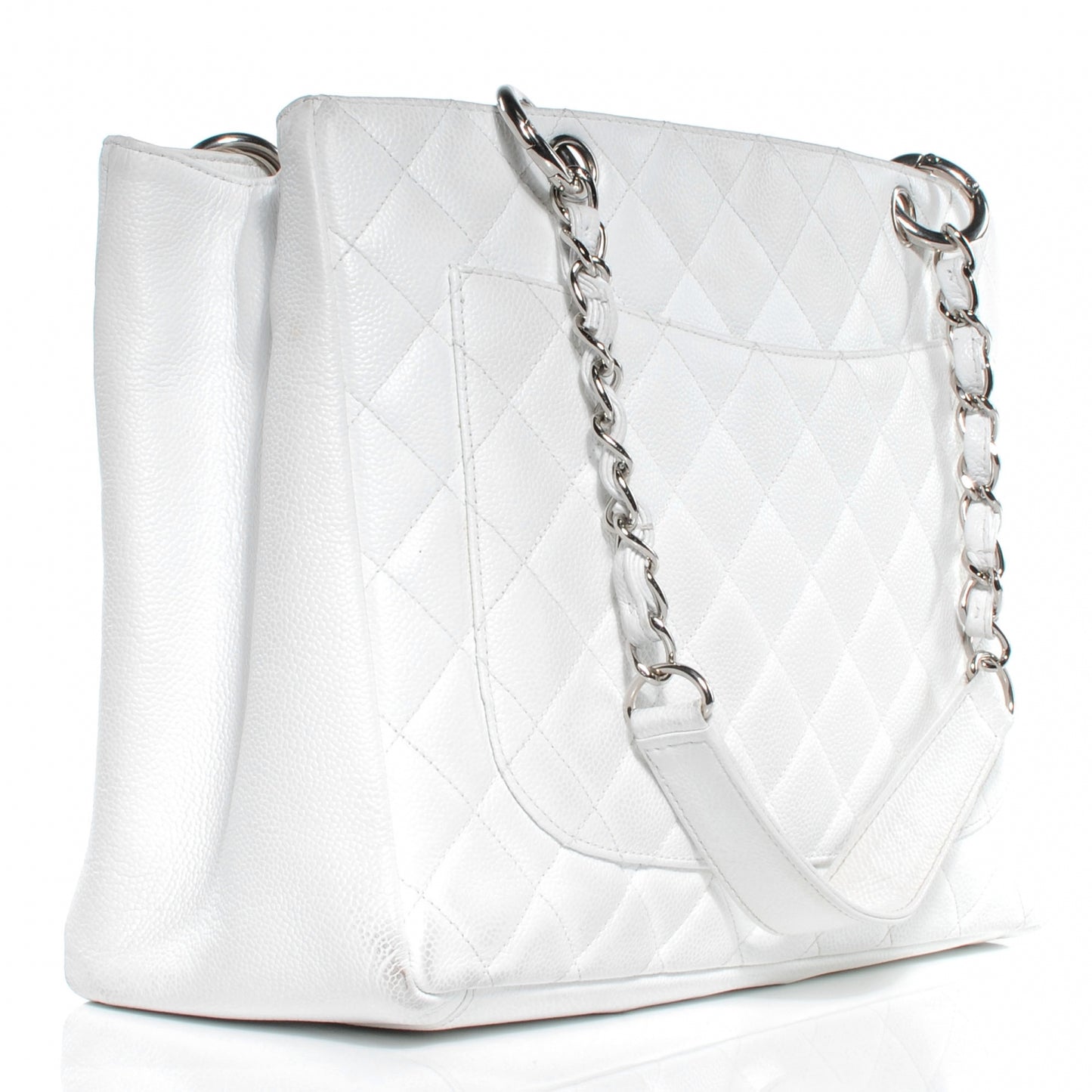 Caviar Grand Shopping Tote GST White