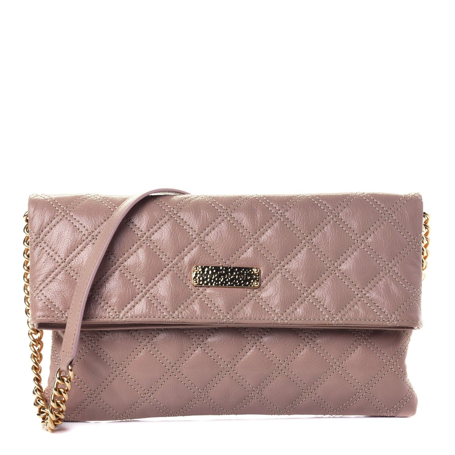 Marc Jacobs Lambskin Quilted Sandy Convertible Clutch Bag Pink 1 of 4