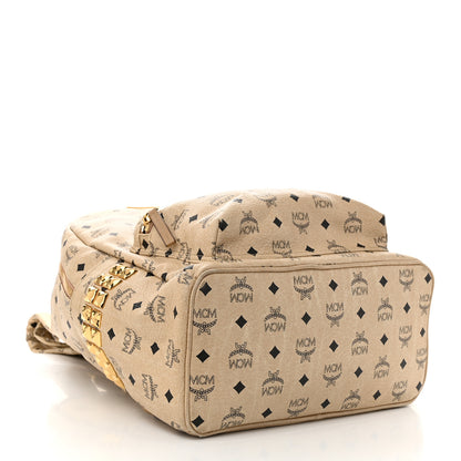 MCM Visetos Medium Studded Stark Backpack Beige 4 of 10