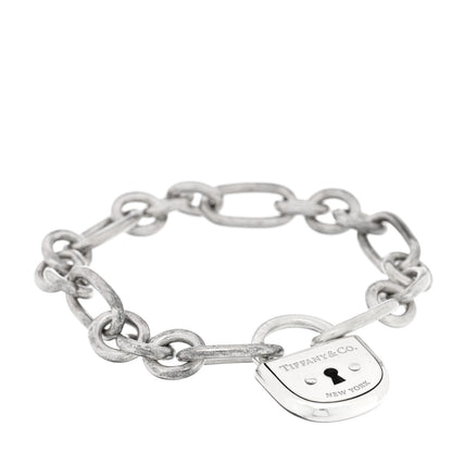 Tiffany Sterling Silver Padlock Charm Bracelet 1 of 4