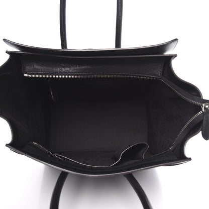 Celine Drummed Calfskin Mini Luggage Black 5 of 12