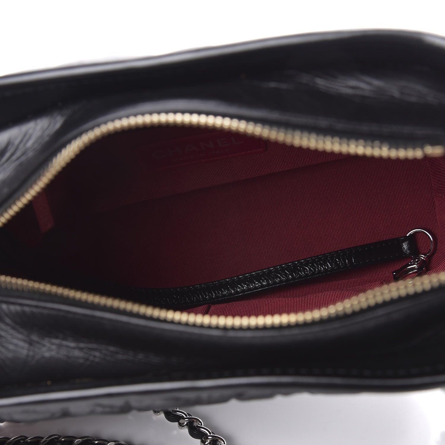 Chanel Aged Calfskin Chevron Quilted Small Gabrielle Hobo Black 5 of 10