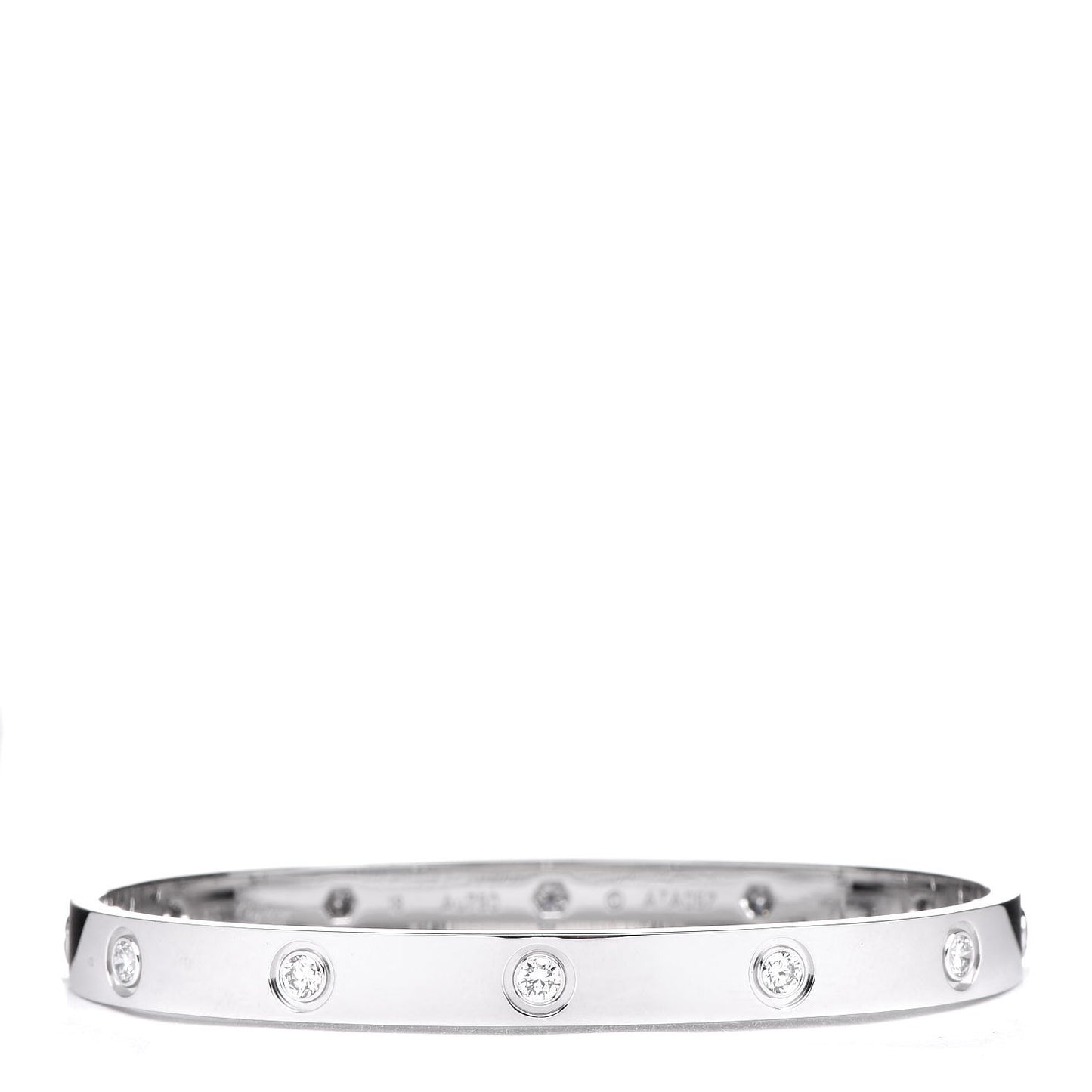 18K White Gold 10 Diamond LOVE Bracelet 18