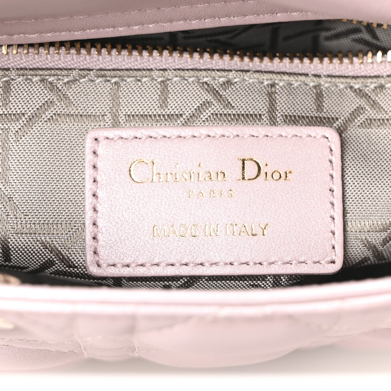 Christian Dior Metallic Lambskin Cannage Mini Lady Dior Lotus 6 of 11