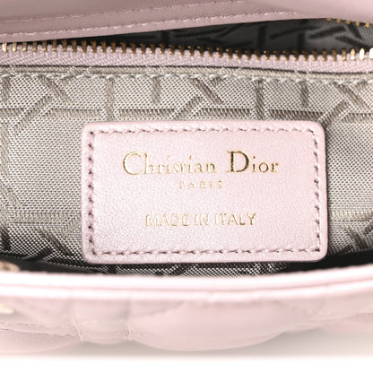 Christian Dior Metallic Lambskin Cannage Mini Lady Dior Lotus 6 of 11