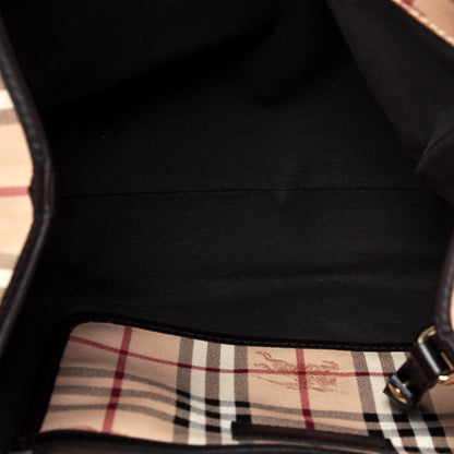 Burberry Haymarket Check Small Canterbury Tote Chocolate 6 of 19