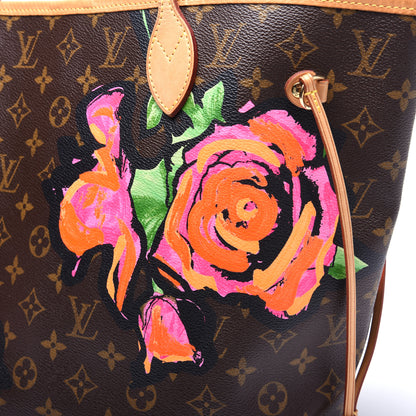 Louis Vuitton Monogram Roses Neverfull MM 11 of 11