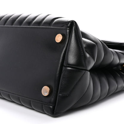 Saint Laurent Calfskin Y Quilted Monogram Large Loulou Chain Satchel Black 10 of 14