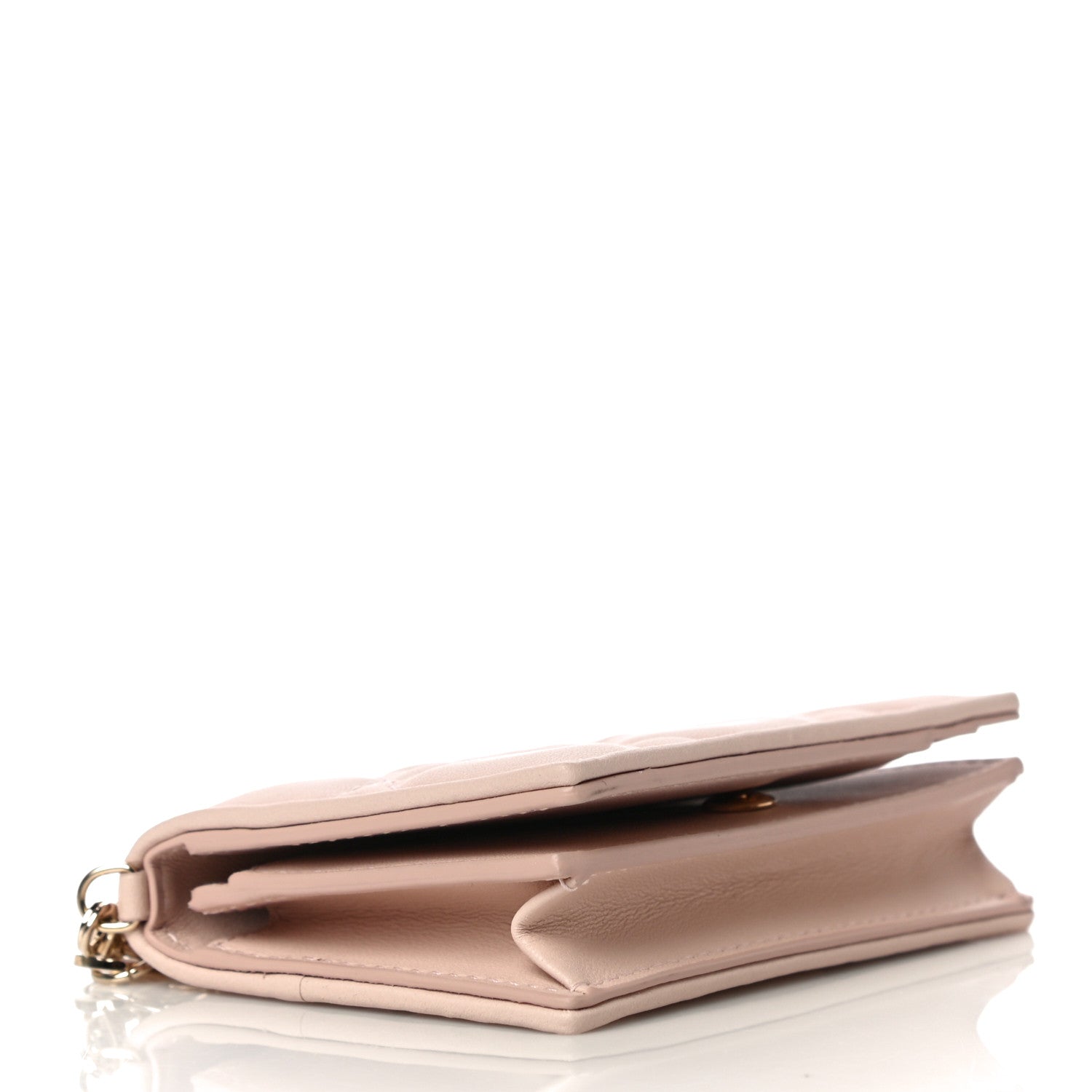 Christian Dior Lambskin Cannage Small Lady Dior Flap Card Holder Light Pink 3 of 10