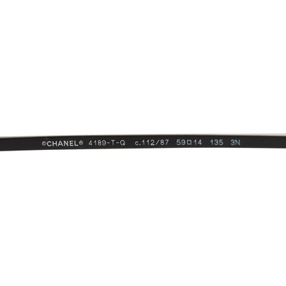 Chanel Aviator CC Sunglasses 4189-T-Q Black 5 of 7