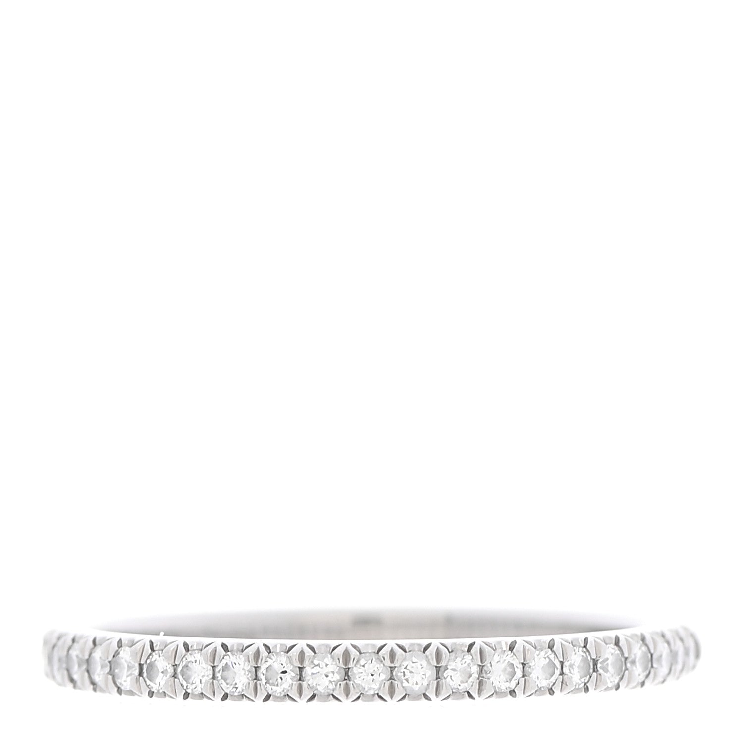 Tiffany Platinum Diamond .17ctw Soleste Half Eternity Band Ring 57 8 1 of 5