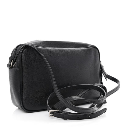 Saint Laurent Lambskin Monogram Embossed Small Lou Camera Bag Black 3 of 12