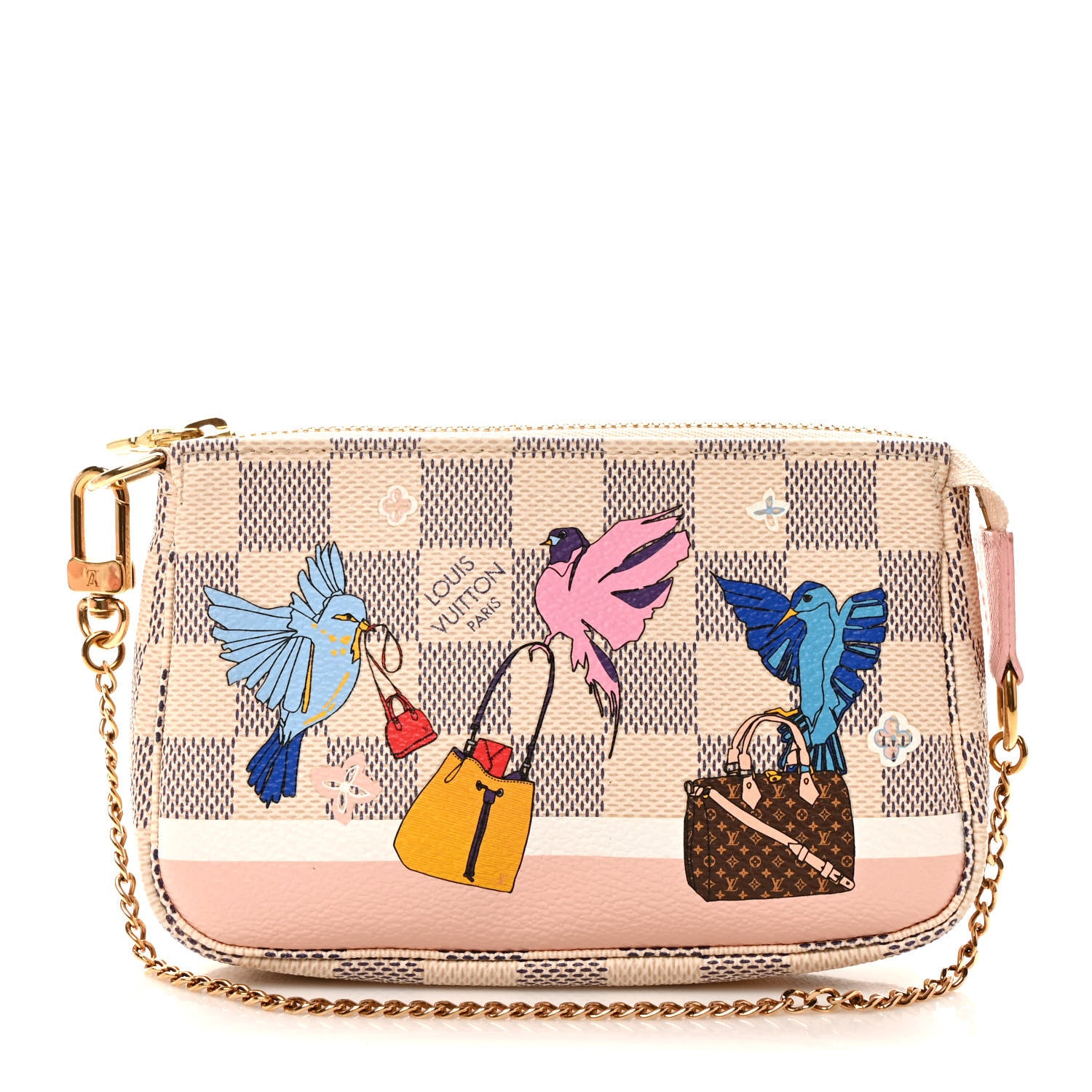 Louis Vuitton Damier Azur 2018 Christmas Animation Mini Pochette Accessories 1 of 7