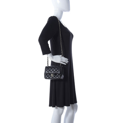 Chanel Lambskin Quilted Mini Square Flap Black 2 of 11