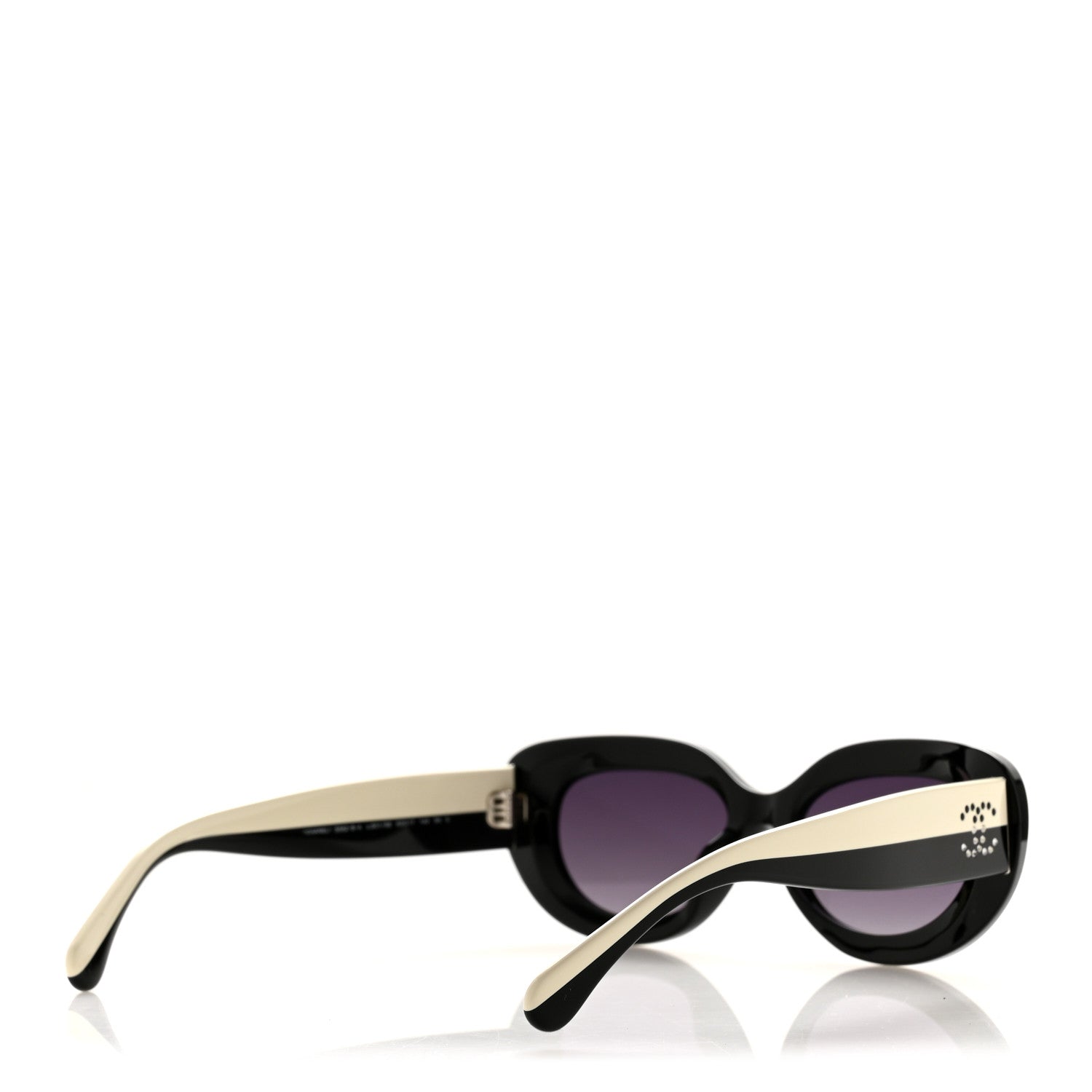 Chanel Acetate Sunglasses 5562-B-A Black White 4 of 8