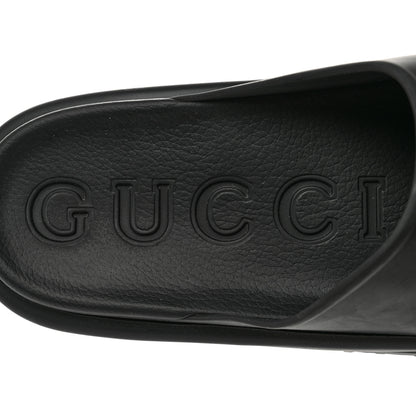 Gucci Soft Rubber Mens Interlocking G Platform 42mm Slide Sandals 12 Black 7 of 8