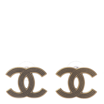 Chanel Metal CC Chain Earrings Gold 1 of 6