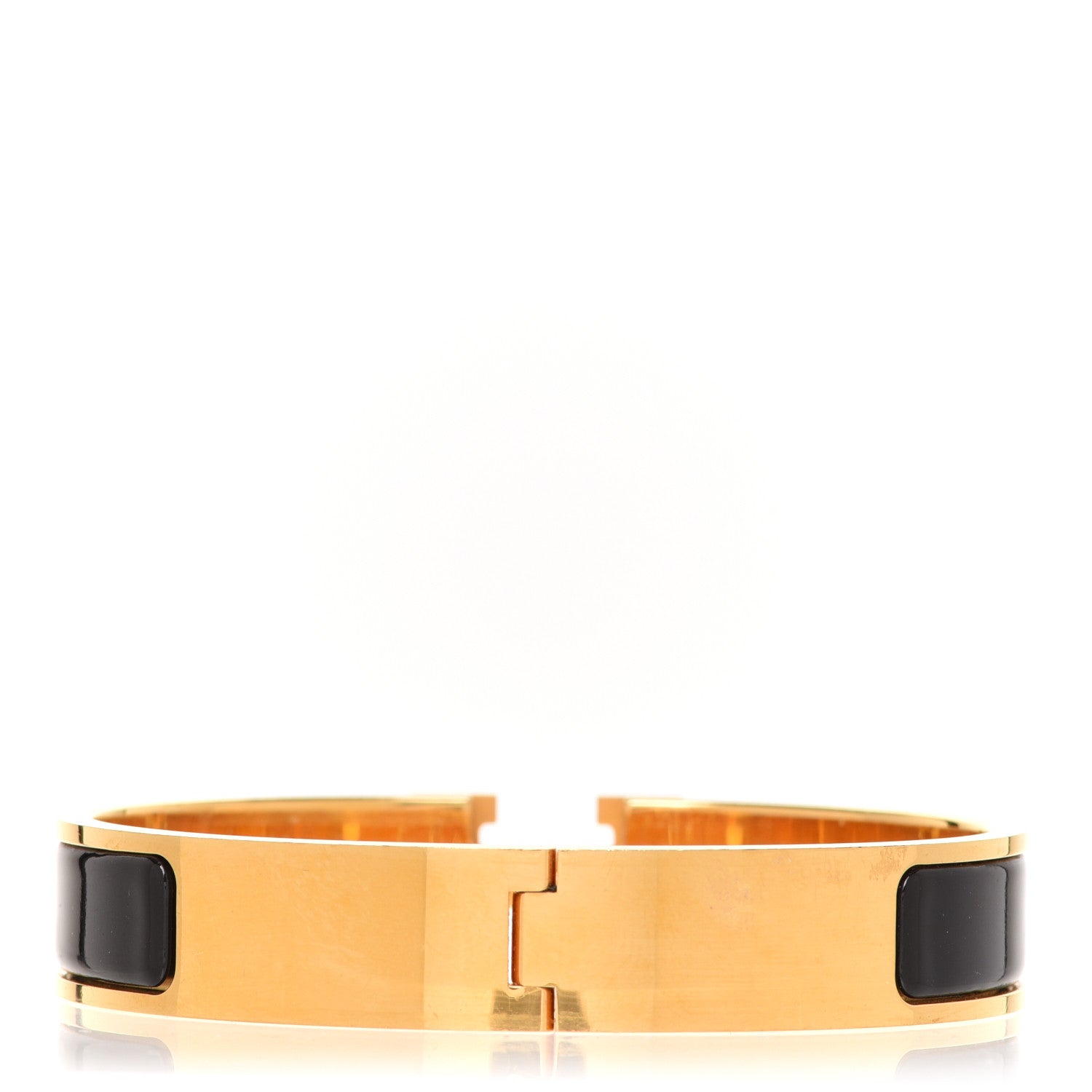 Hermes Enamel Narrow Clic Clac H Bracelet GM Black 3 of 7