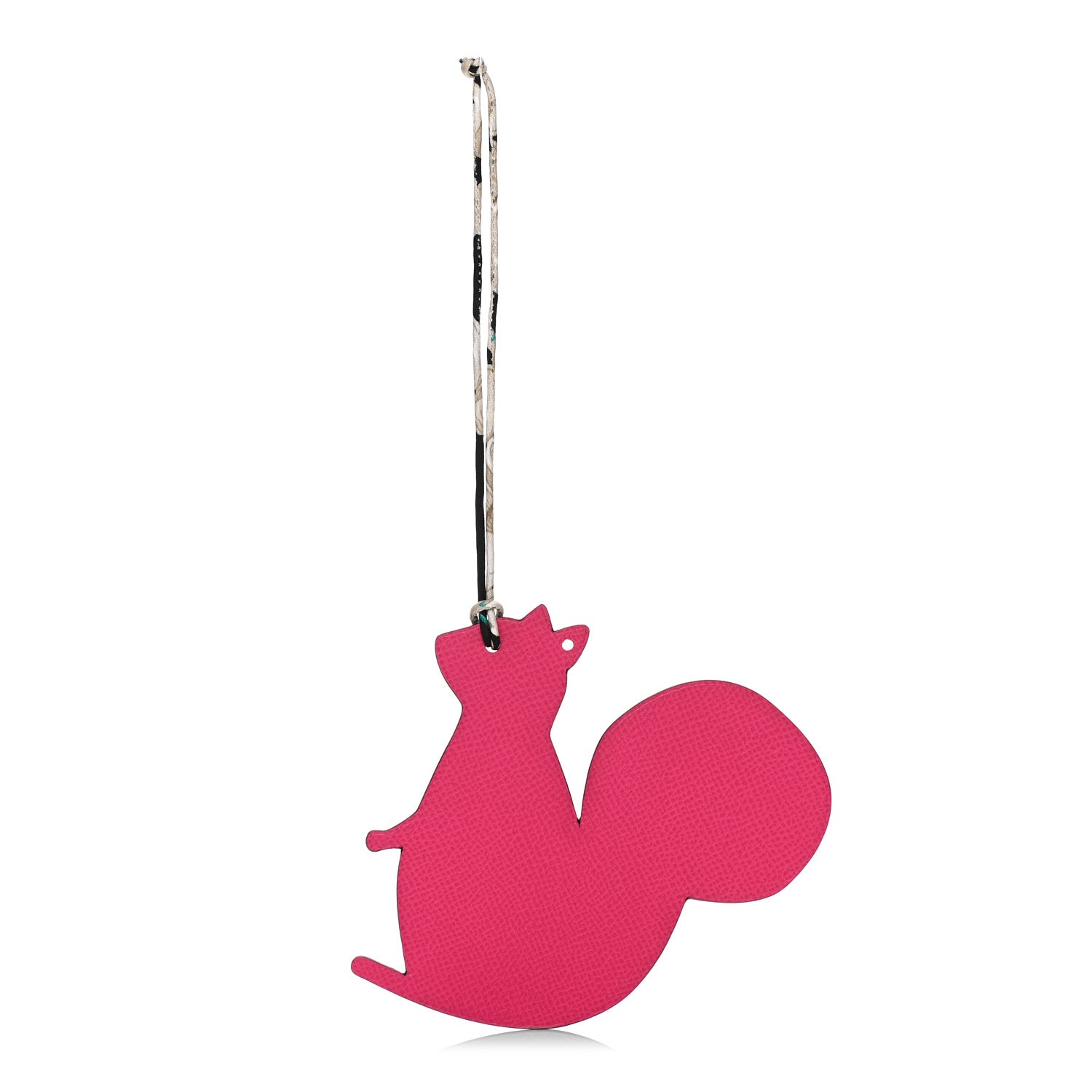 Hermes Epsom Togo Petit H GM Squirrel Bag Charm Chocolate Rose Tyrien 1 of 4