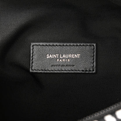 Saint Laurent Nylon Leopard Print Belt Bag Black White 6 of 9