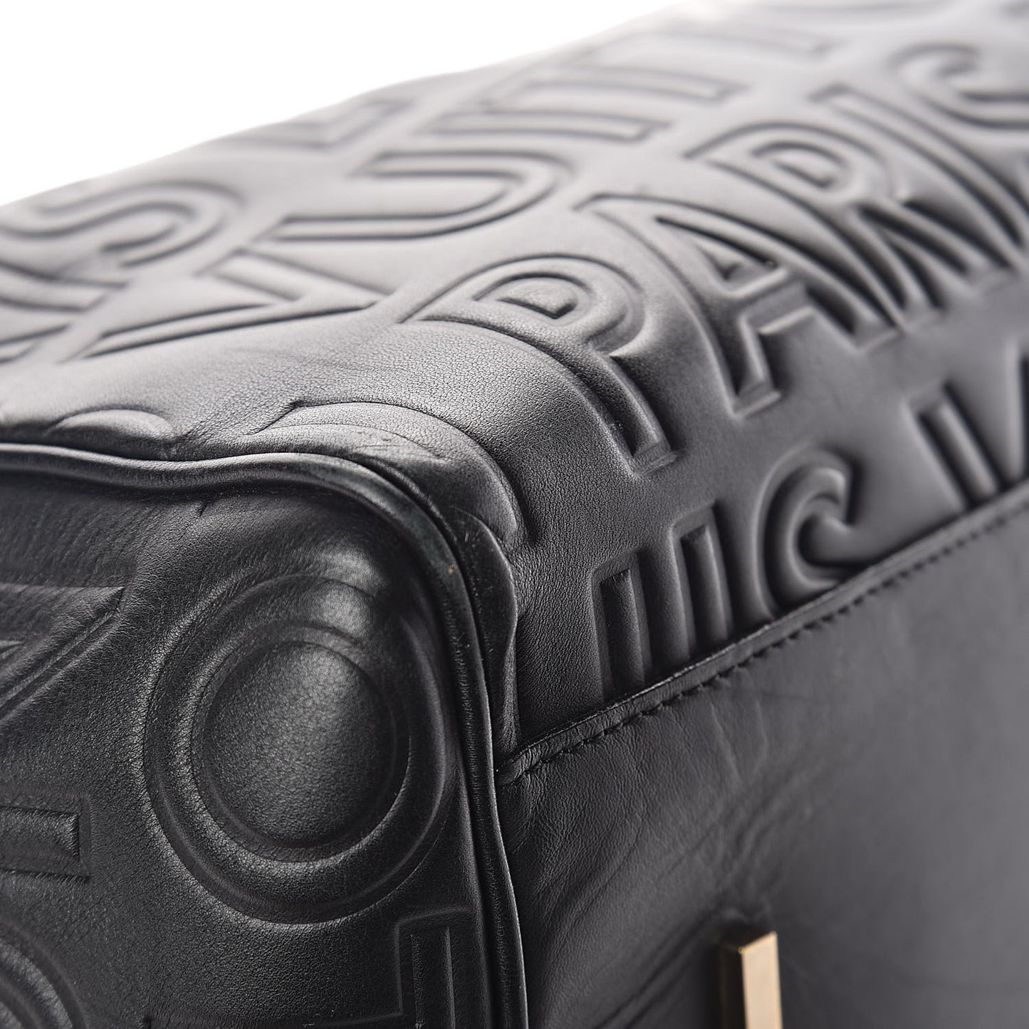 Calfskin Embossed Speedy Cube 30 Black